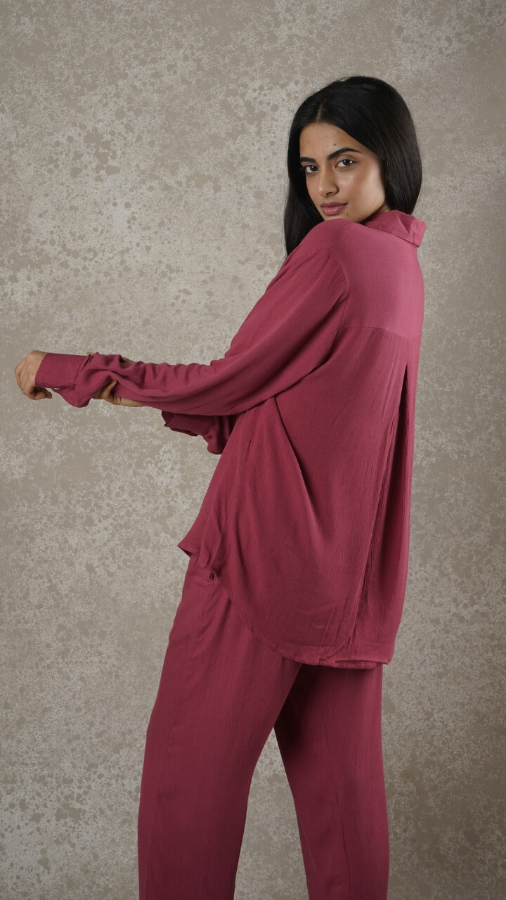 Hot Pink - Shirt & Pant Classic Coord Set