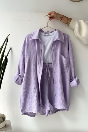 Lavender - Women’s Cotton Two-Piece Set