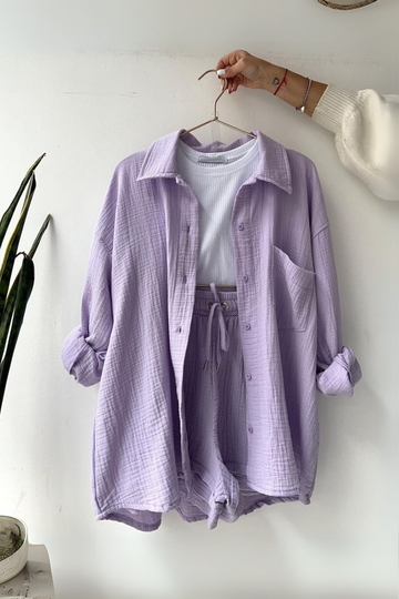 Lavender - Women’s Cotton Two-Piece Set