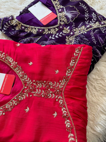 Alia style naira Cut kurti Pant With chiffon Dupatta