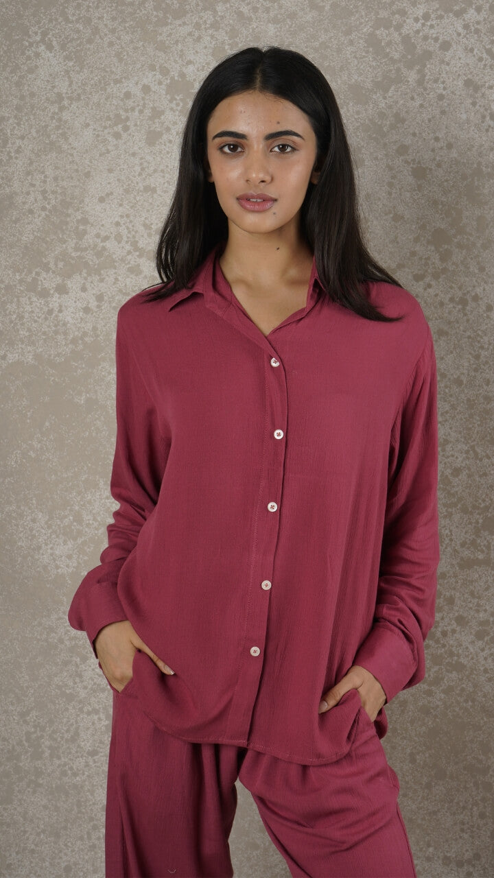 Hot Pink - Shirt & Pant Classic Coord Set