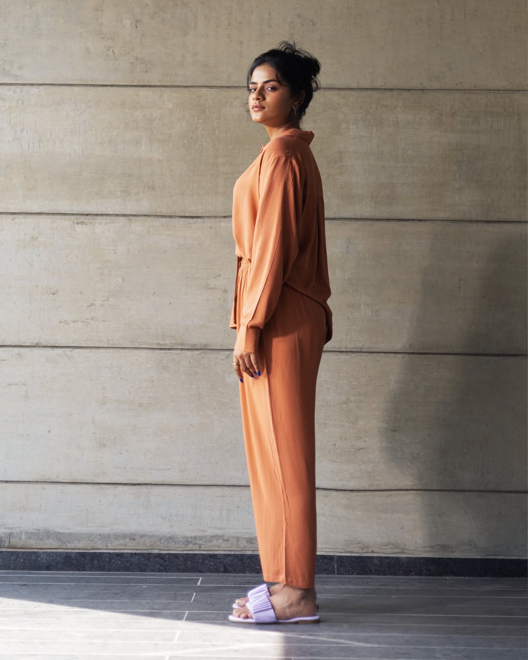 Rust - Shirt & Pant Coord Set