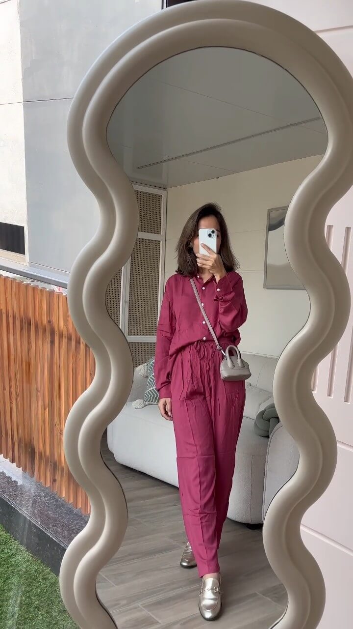 Hot Pink - Shirt & Pant Classic Coord Set