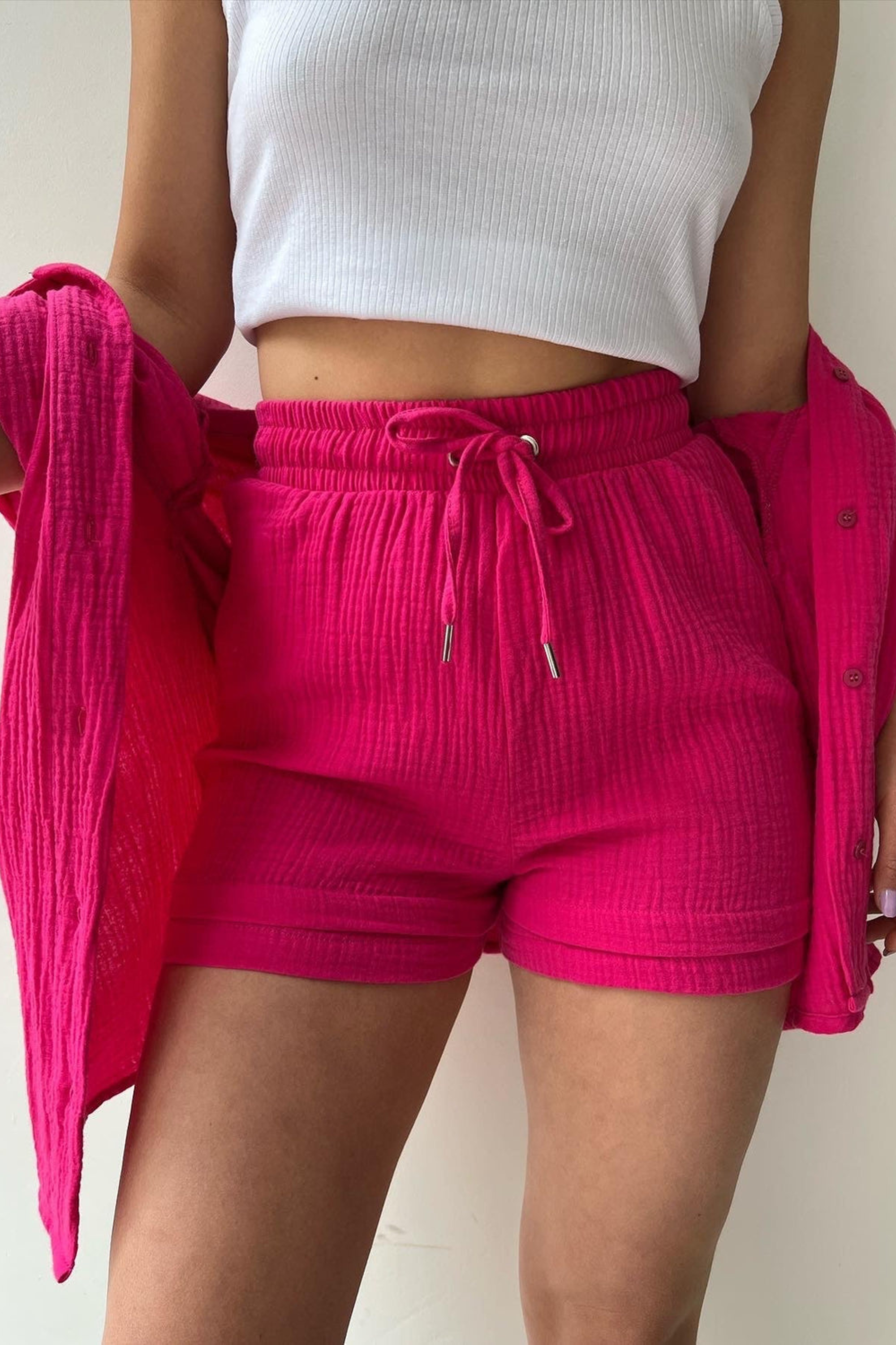 Rose Red - Women’s Cotton Two-Piece Set