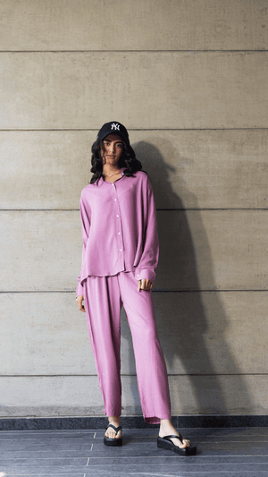 Lilac - Shirt & Pant Coord Set