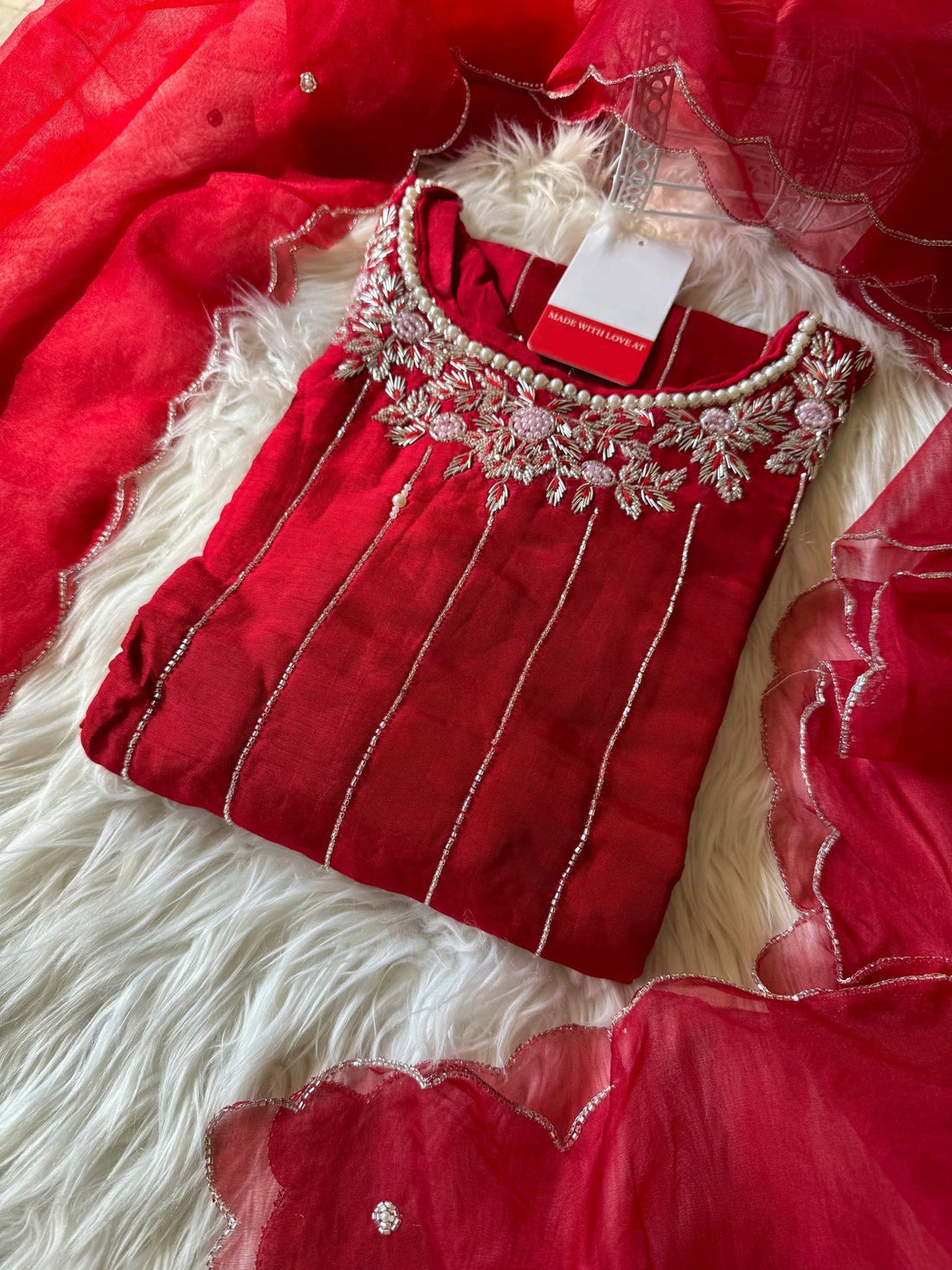 Embroidered kurta Pant with dupatta