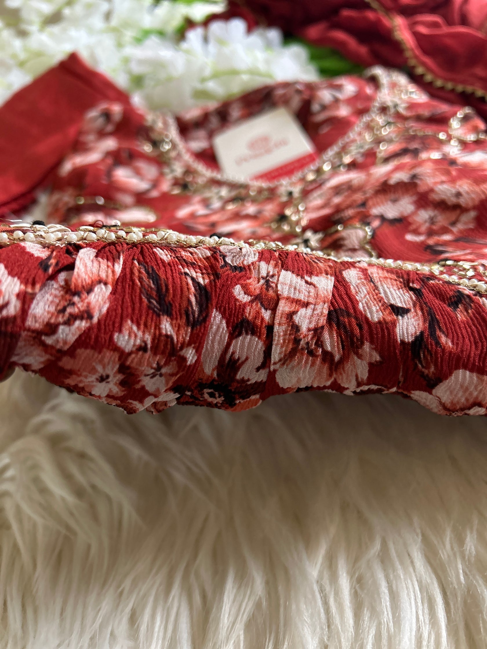 Alia style naira Cut kurti Pant With chiffon Dupatta