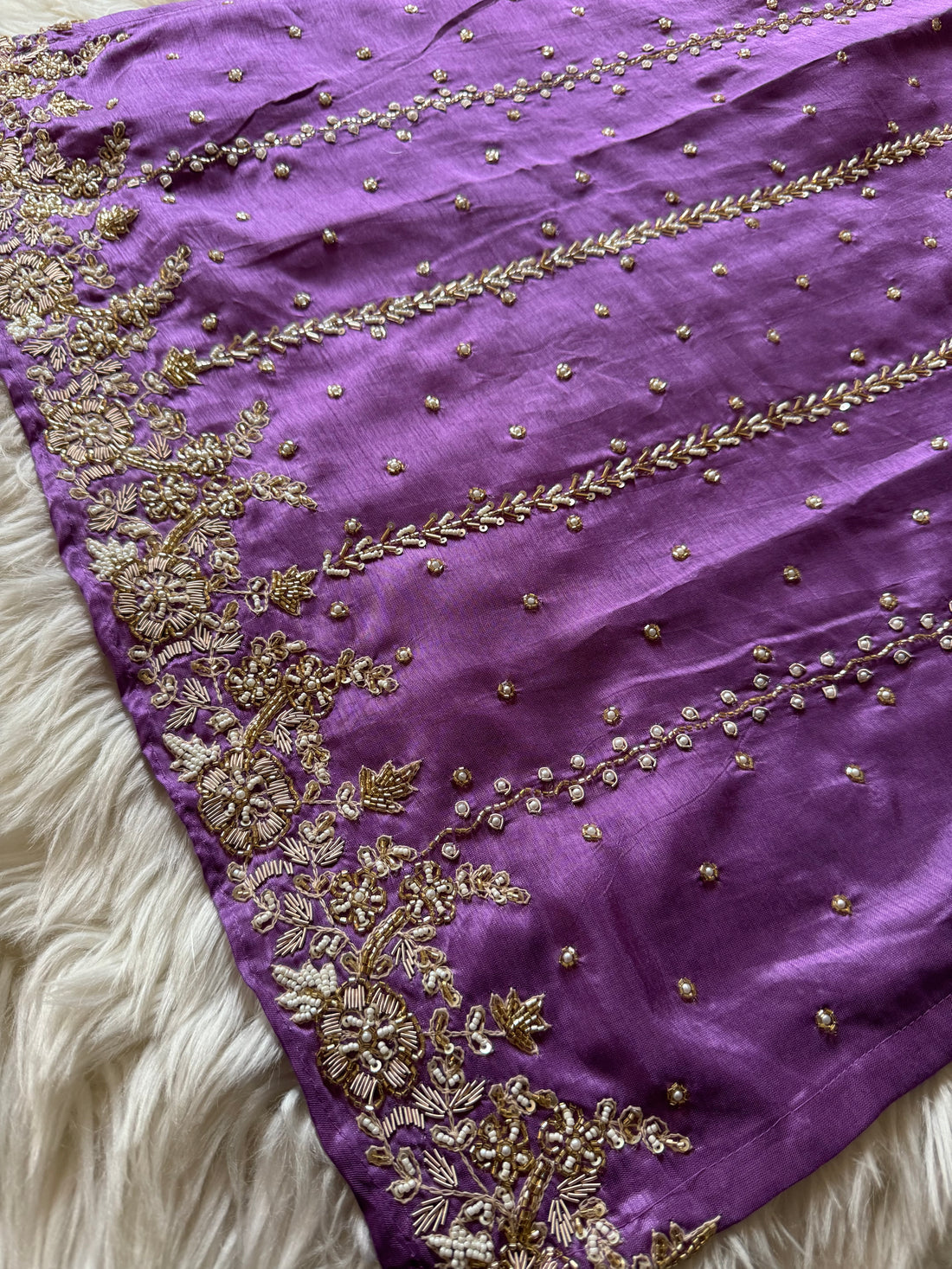 Hand work kurta bottom with dupatta