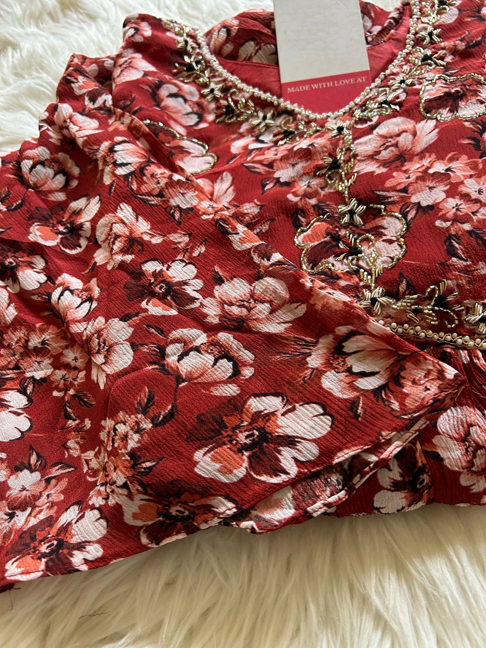 Alia style naira Cut kurti Pant With chiffon Dupatta