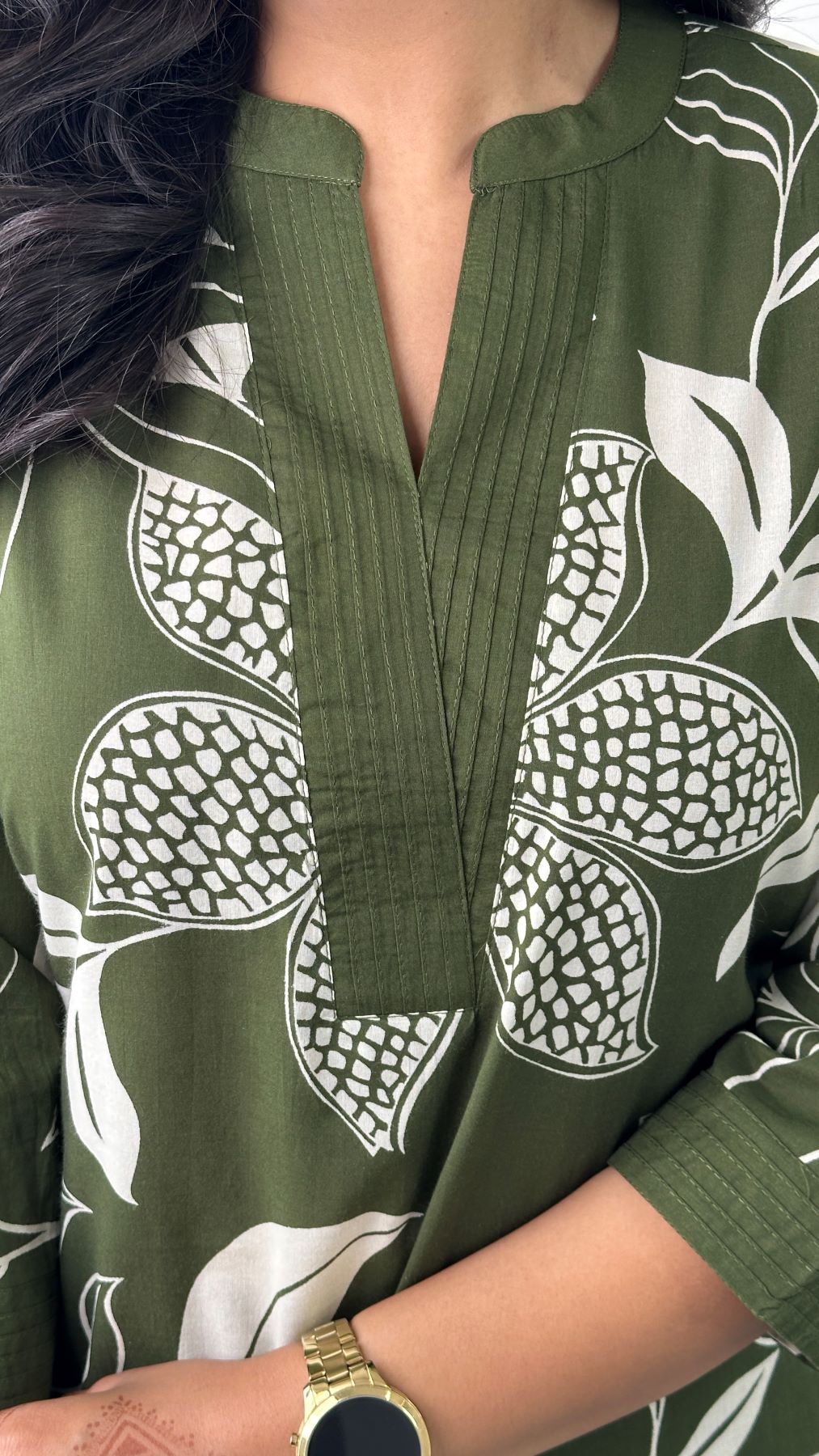 Green - Aster Floral Kurta Pants