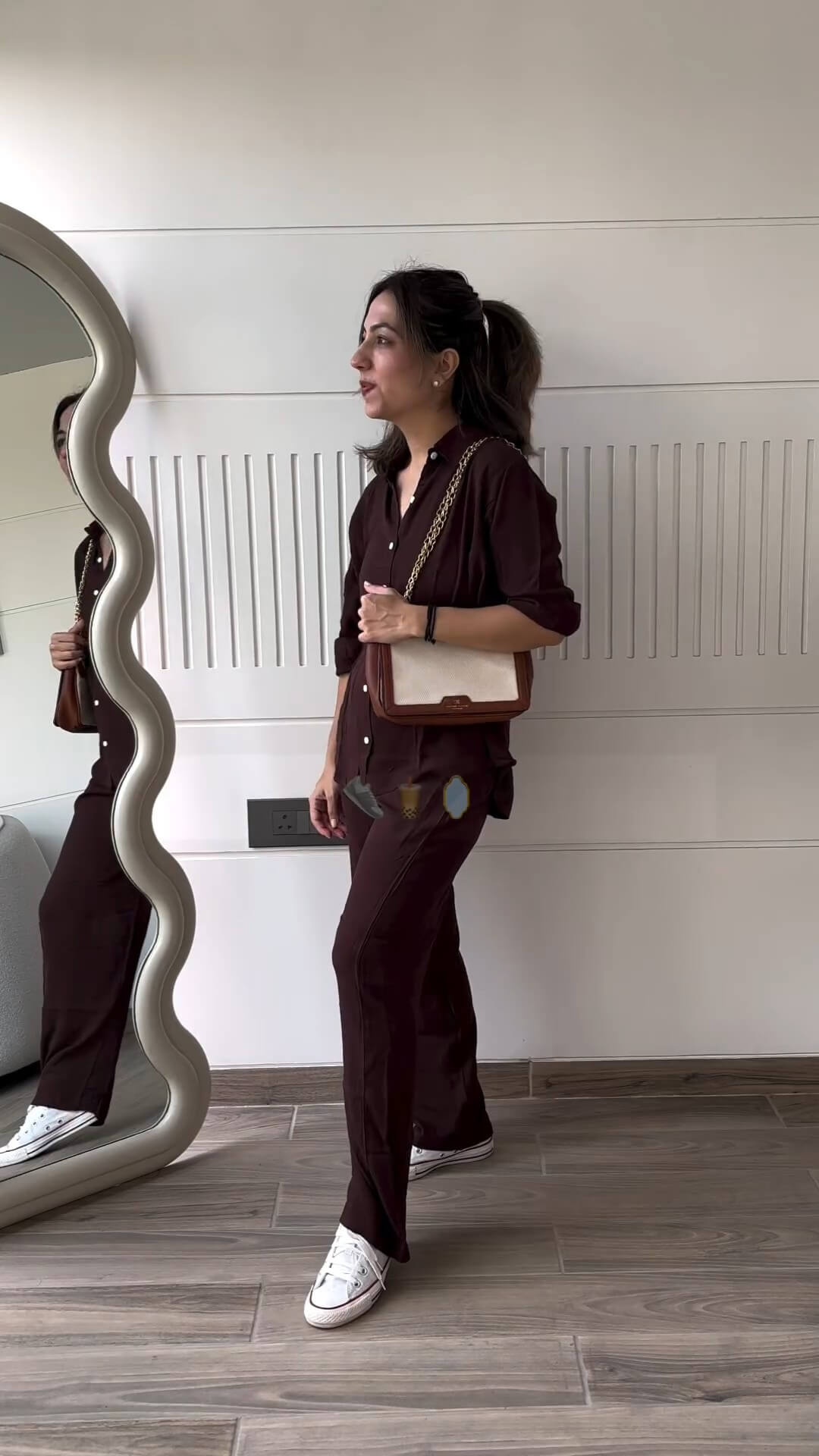 Mocha Brown - Shirt & Pant Coord Set