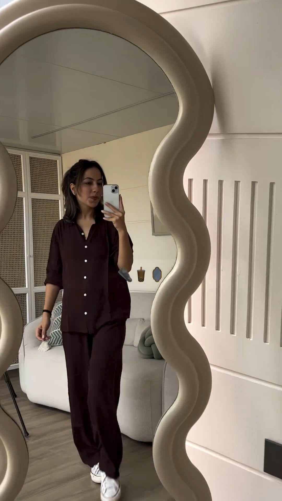 Mocha Brown - Shirt & Pant Coord Set