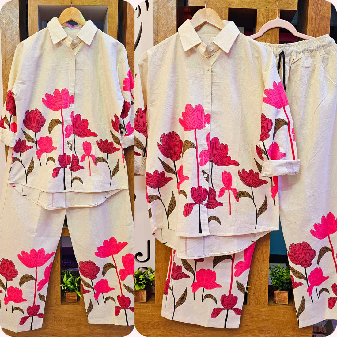 Bloom into style with our floral print cord sets