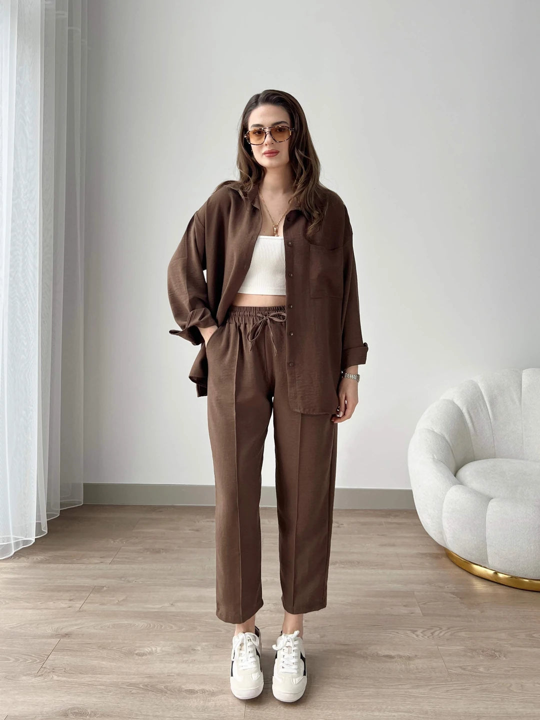 Coffee - Women’s Light Irish Cord Set