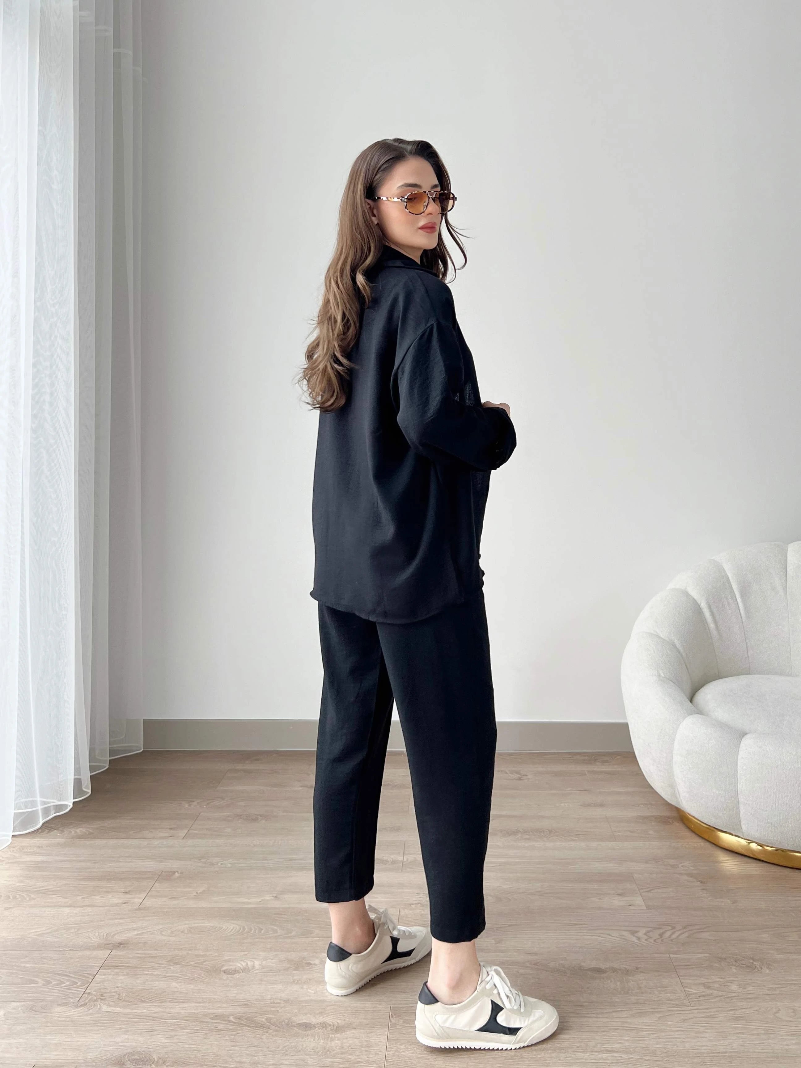 Black - Women’s Light Irish Cord Set