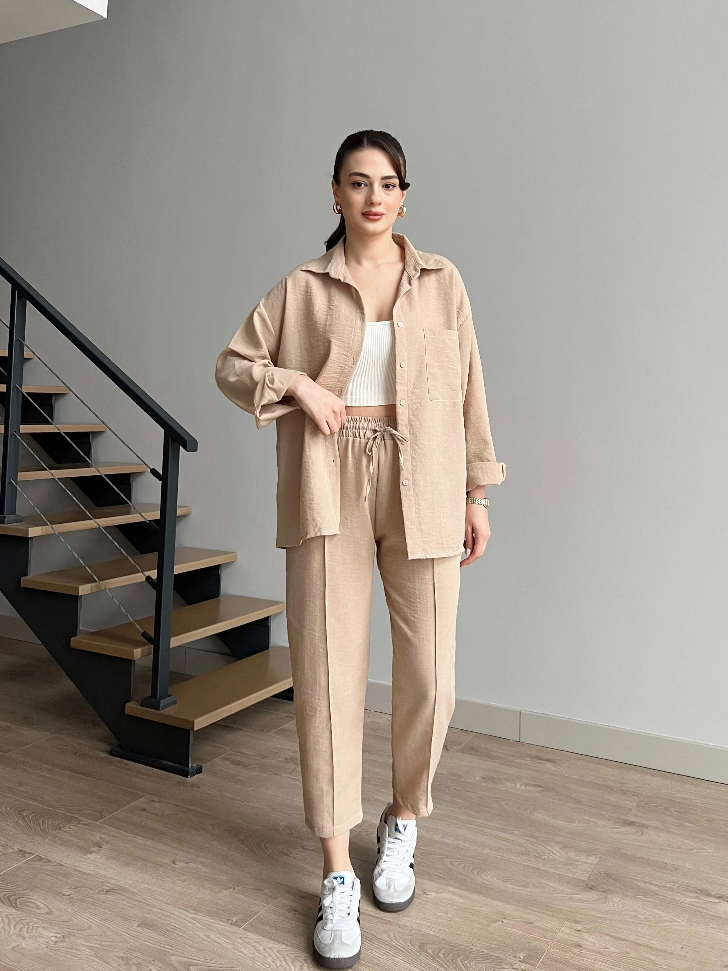 Beige - Women’s Light Irish Cord Set