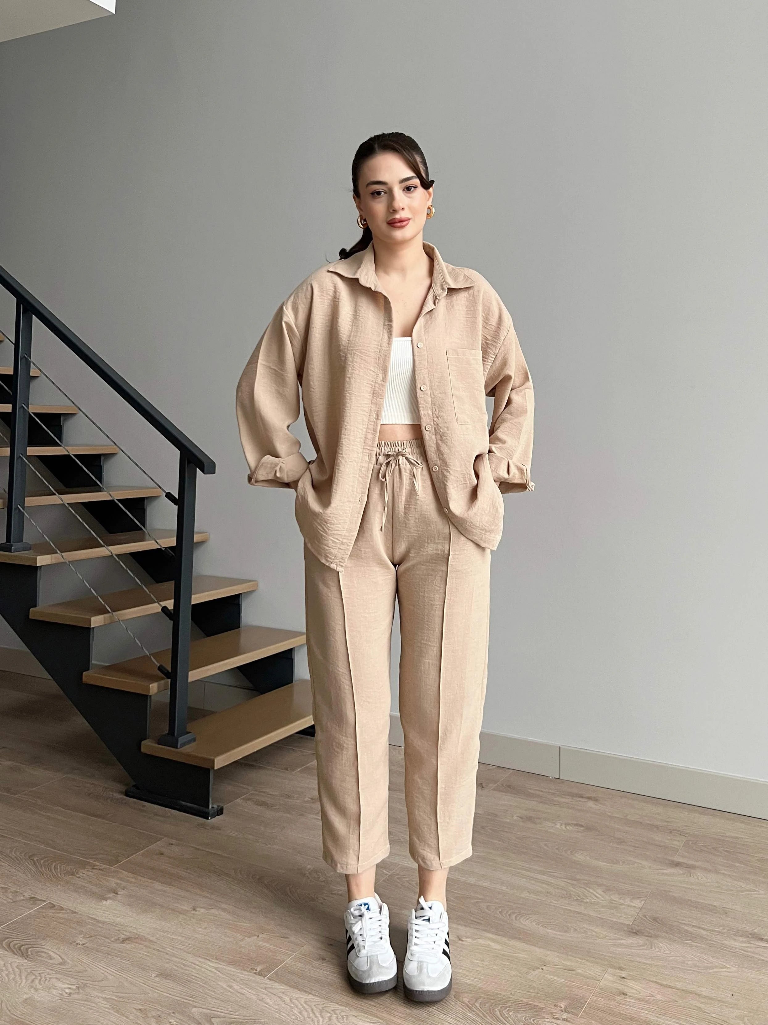 Beige - Women’s Light Irish Cord Set