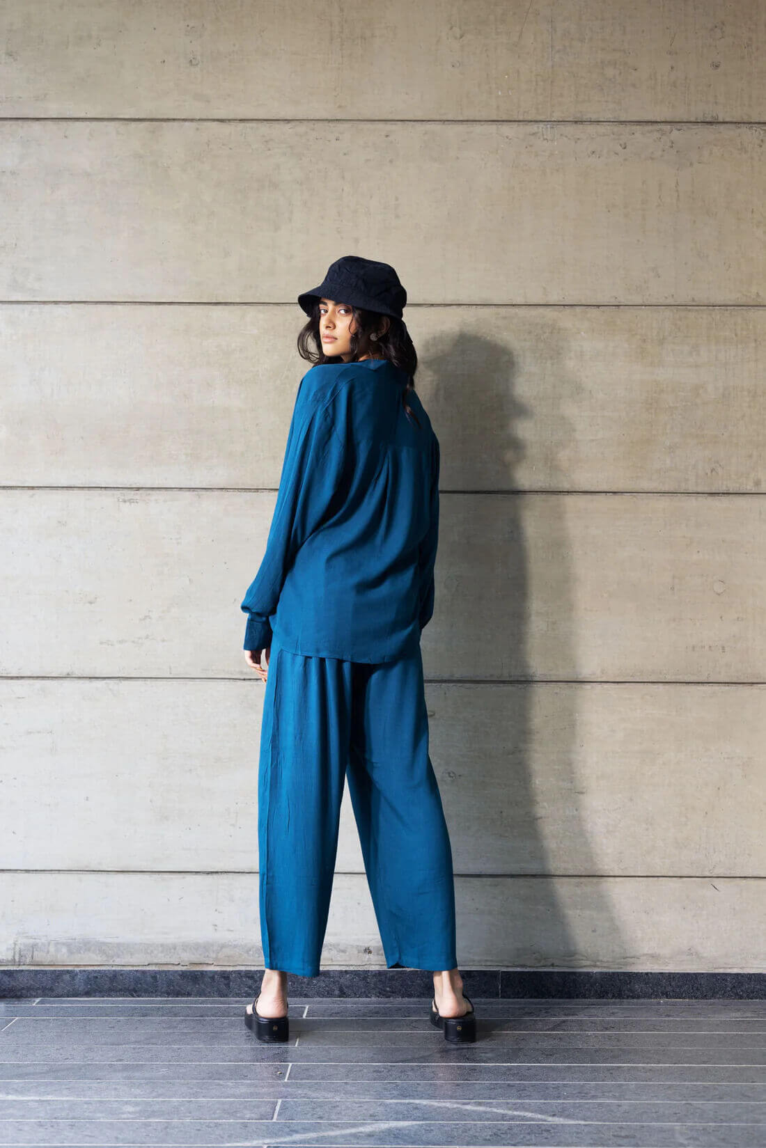 Teal Blue - Shirt & Pant Coord Set