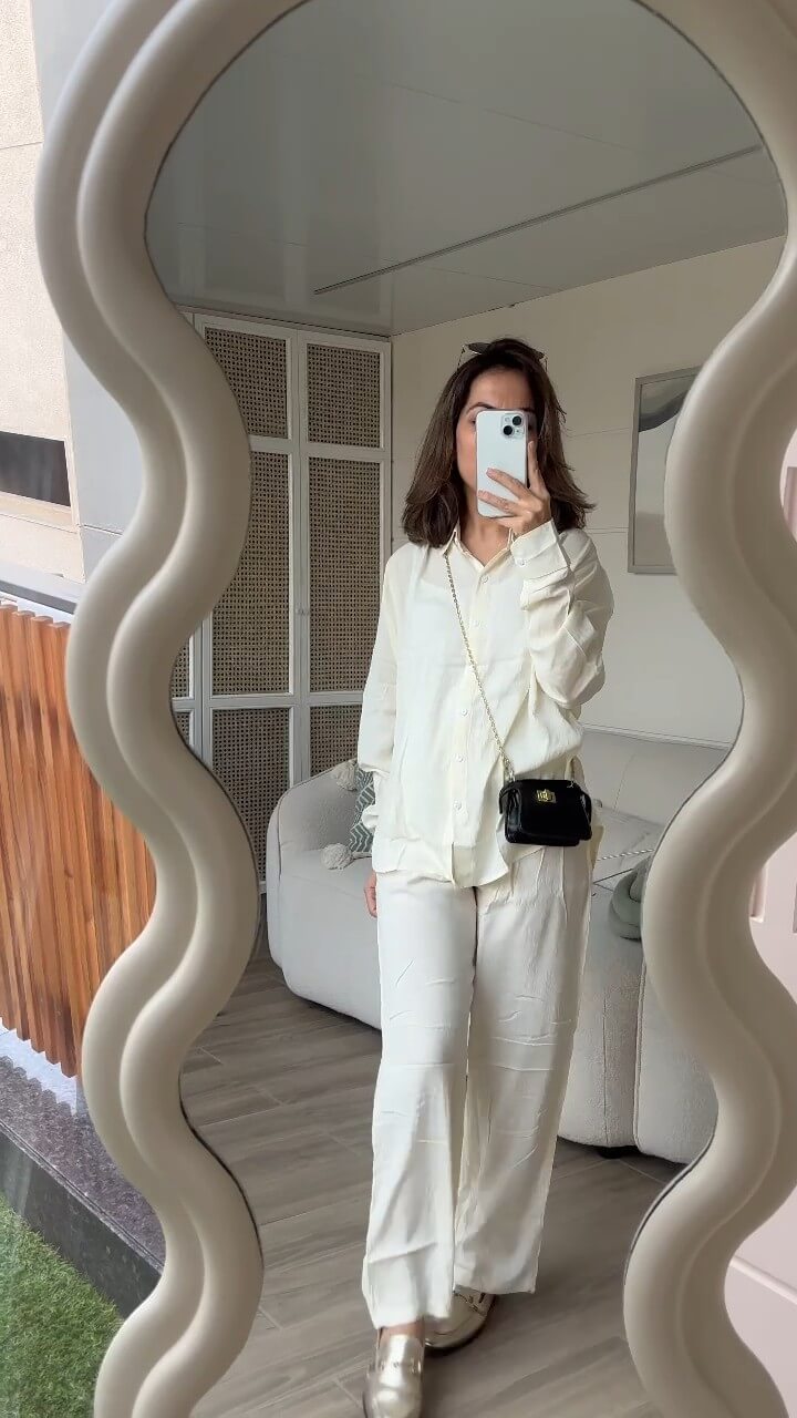 Off White - Shirt & Pant Coord Set