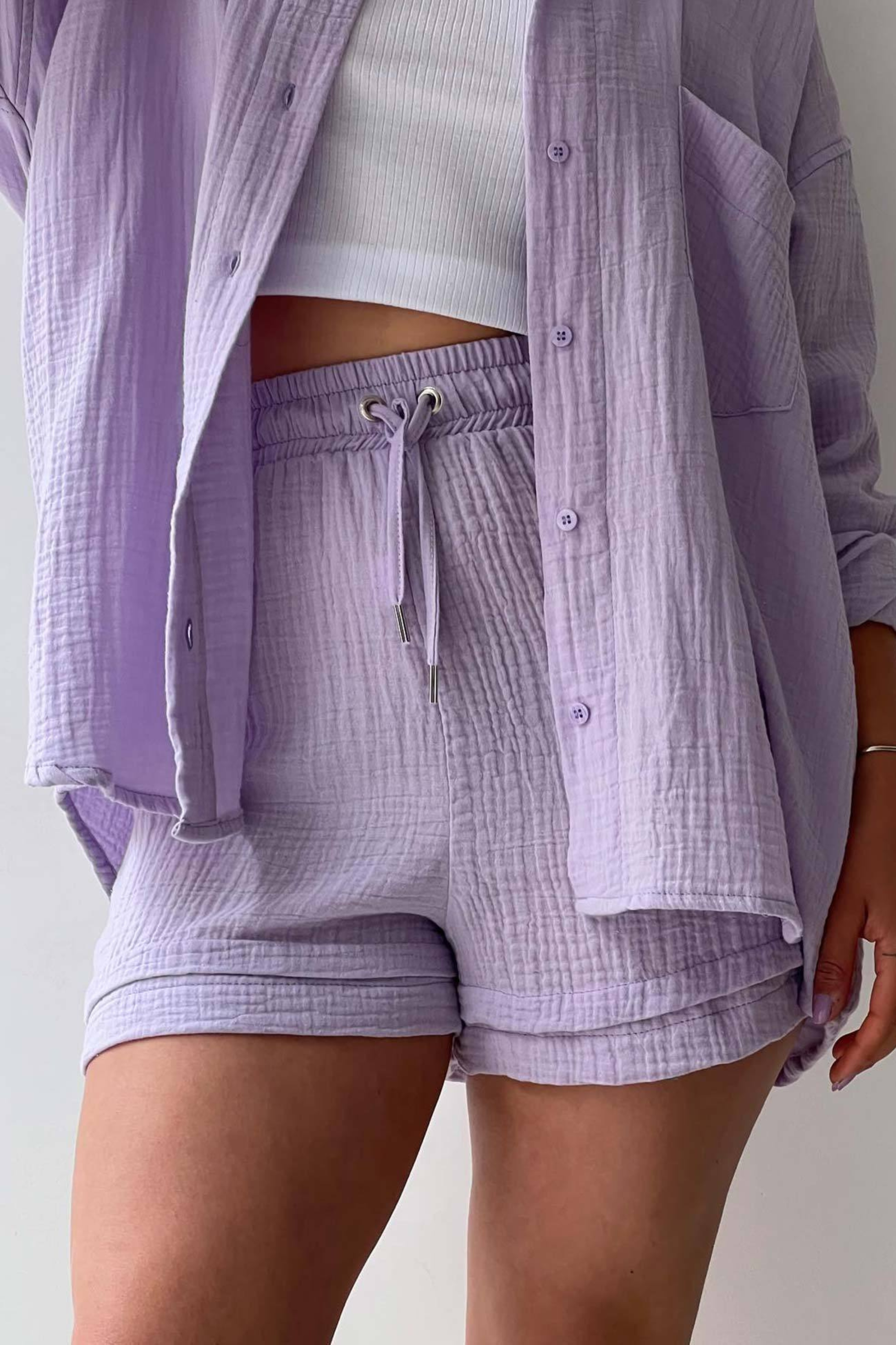 Lavender - Women’s Cotton Two-Piece Set